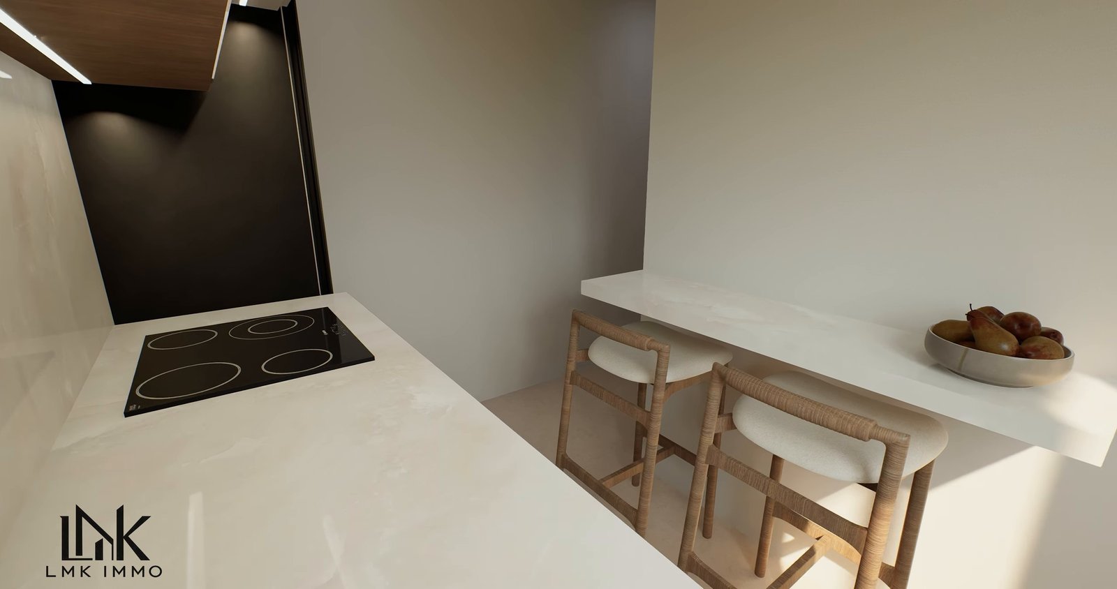 Appartement témoin T4 — cuisine avec coin repas