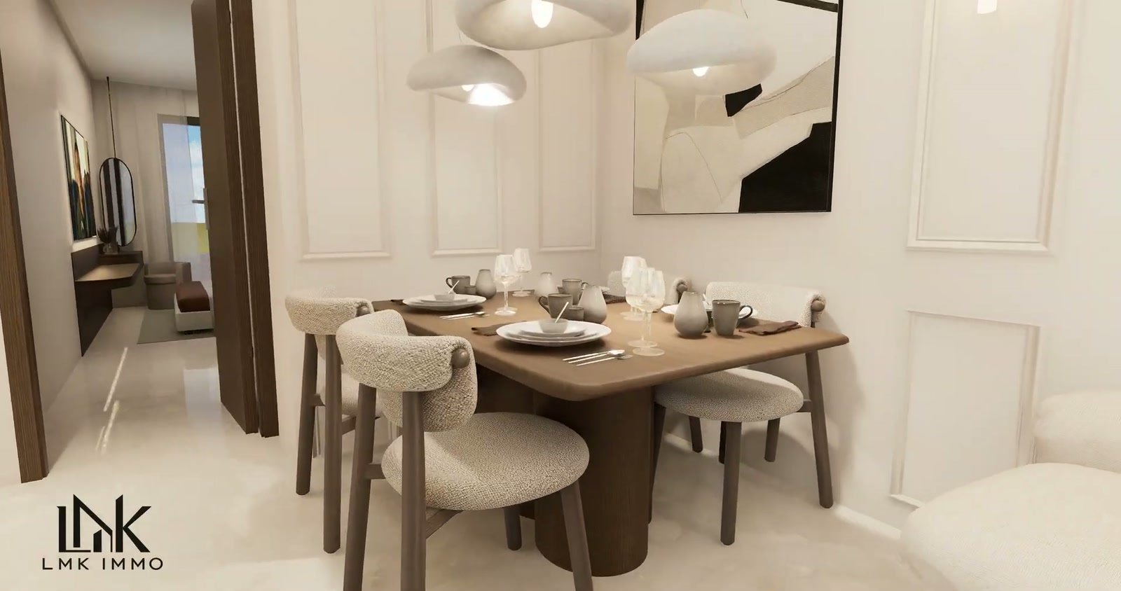 Appartement témoin T3 — vue 3D 2